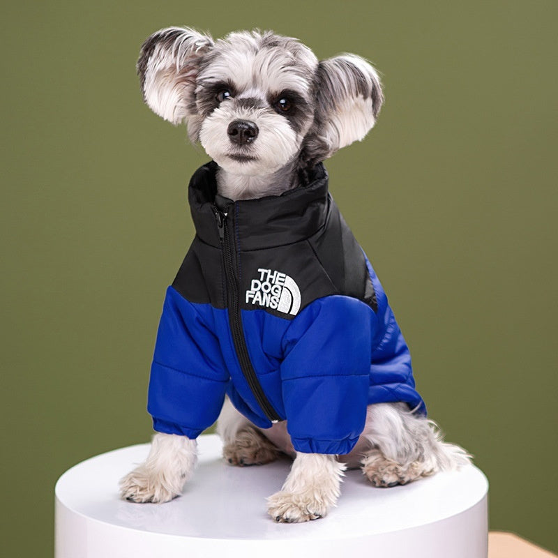 Pet Clothes Trendy Brand Dog Face Cotton Clothes Windproof And Rainproof Shell Jacket
