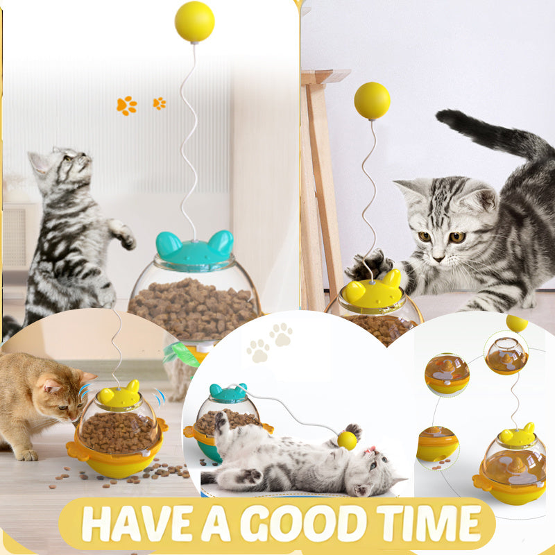 Guardians Tumbler Pet Toy Cat Leaky Food Toy Interactive Dog Cat Toy Food Treat Dispensing Toys, Slow Feeder Treat Ball For Pets Increases IQ Interests In Play