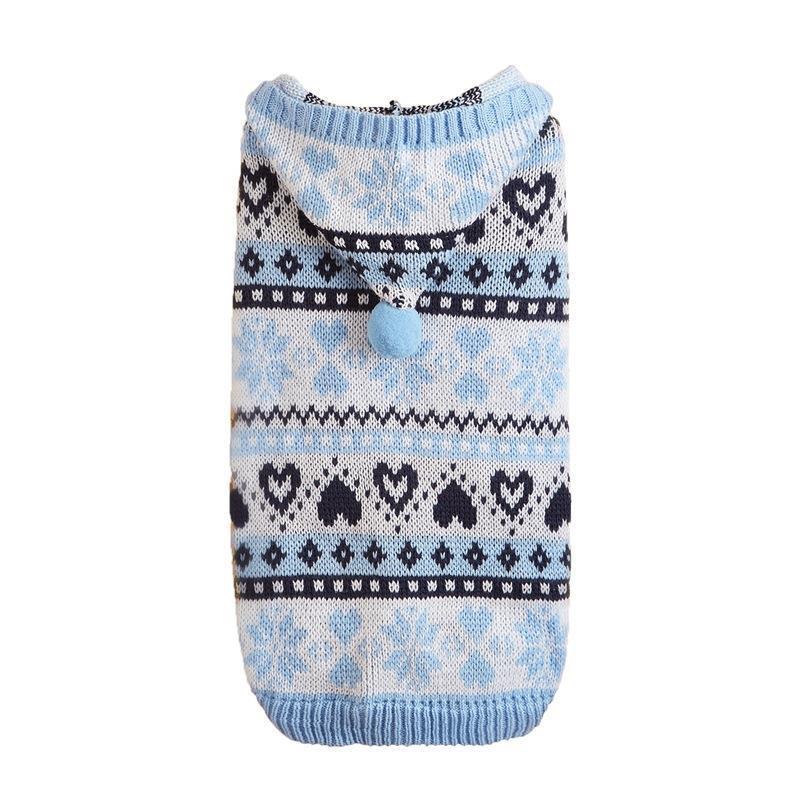 Pet Clothes Snowflake Love Striped Camouflage Knitted Warm Bardo Bichon VIP Dog Sweater