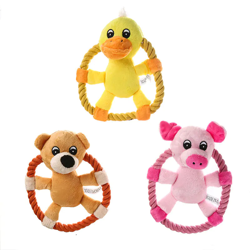 Pet Toys Flying Discs - Pig, Duck, Bear Designs